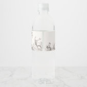 Étiquette Pour Bouteilles D'eau Baby shower d'hiver Whimsical (Dos)