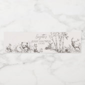 Étiquette Pour Bouteilles D'eau Baby shower d'hiver Whimsical (Étiquettes simples)