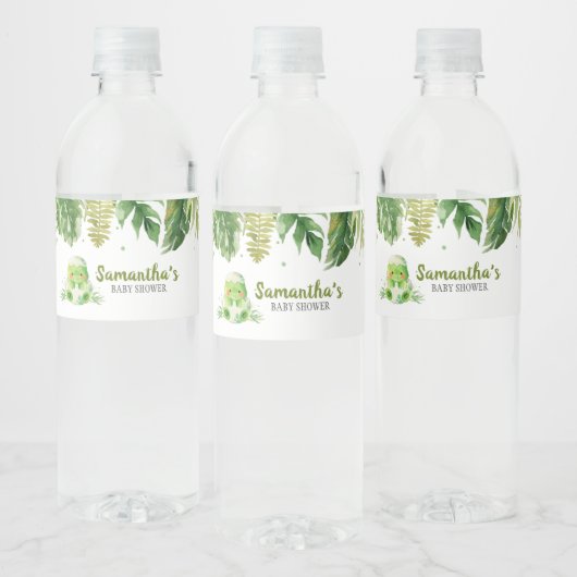 Étiquette Pour Bouteilles D'eau Baby shower Dinosaur (Bouteilles)