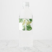 Étiquette Pour Bouteilles D'eau Baby shower Dinosaur (Dos)