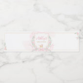 Étiquette Pour Bouteilles D'eau Baby shower en crête rose (Étiquettes simples)