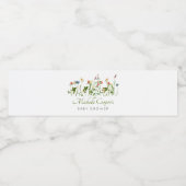 Étiquette Pour Bouteilles D'eau Baby shower Fleur sauvage Boho (Étiquettes simples)