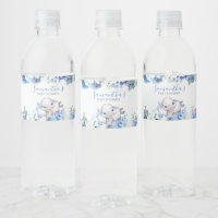Baby shower Floral Bleu Petite Arachide