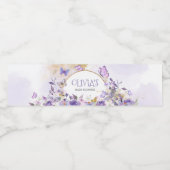 Étiquette Pour Bouteilles D'eau Baby shower floral enchanté (Étiquettes simples)