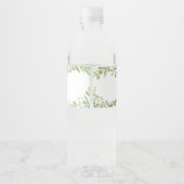 Étiquette Pour Bouteilles D'eau Baby shower forestier verdoyant (Dos)