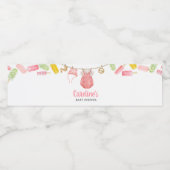 Étiquette Pour Bouteilles D'eau Baby shower Girl Popsicle (Étiquettes simples)