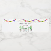 Étiquette Pour Bouteilles D'eau Baby shower Gold Fiesta Cactus (Étiquettes simples)