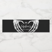 Étiquette Pour Bouteilles D'eau Baby shower gothique noir (Étiquettes simples)