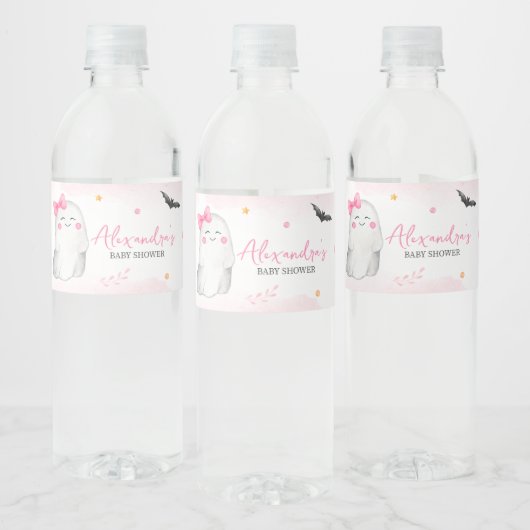Étiquette Pour Bouteilles D'eau Baby shower Halloween Fille Fantôme (Bouteilles)