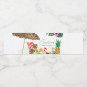 Étiquette Pour Bouteilles D'eau Baby shower hawaïen tropical d'Aloha (Étiquettes simples)