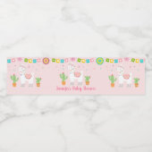 Étiquette Pour Bouteilles D'eau Baby shower Llama Fiesta Cactus (Étiquettes simples)