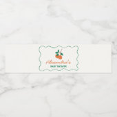 Étiquette Pour Bouteilles D'eau Baby shower moderne Citrus Little Cutie (Étiquettes simples)