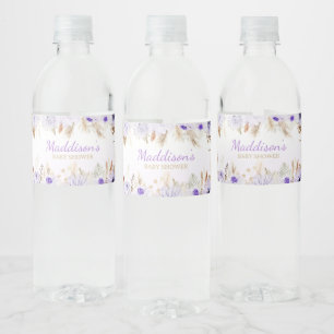 Étiquette Pour Bouteilles D'eau Baby Shower Papillon Floral