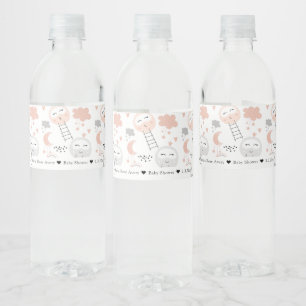 Étiquette Pour Bouteilles D'eau Baby shower Pathway to the Moon Personnalisé