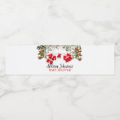 Étiquette Pour Bouteilles D'eau Baby shower père Noël (Étiquettes simples)