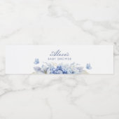 Étiquette Pour Bouteilles D'eau Baby shower petit papillon (Étiquettes simples)