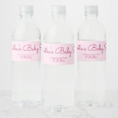 Étiquette Pour Bouteilles D'eau Baby shower rose (Bouteilles)