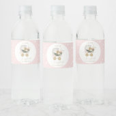 Étiquette Pour Bouteilles D'eau Baby shower rose Little Snowflake (Bouteilles)