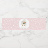 Étiquette Pour Bouteilles D'eau Baby shower rose Little Snowflake (Étiquettes simples)