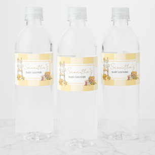 Étiquette Pour Bouteilles D'eau Baby shower rustique petit Citrouille