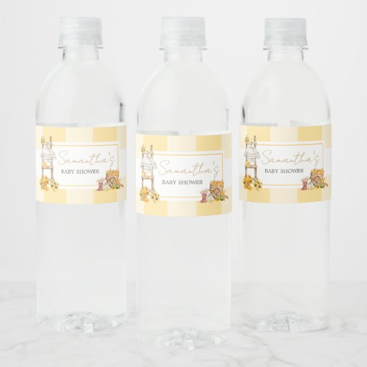 Étiquette Pour Bouteilles D'eau Baby shower rustique petit Citrouille (Bouteilles)