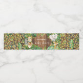 Étiquette Pour Bouteilles D'eau Baby shower Rustique Safari Animaux (Étiquettes simples)