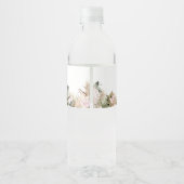 Étiquette Pour Bouteilles D'eau Baby shower Safari Boho Rose (Dos)