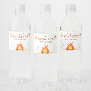Étiquette Pour Bouteilles D'eau Baby shower S''more Bonfire