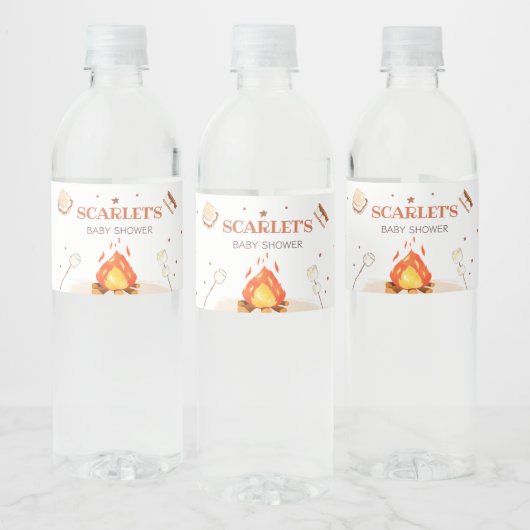 Étiquette Pour Bouteilles D'eau Baby shower S''more Bonfire (Bouteilles)