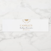 Étiquette Pour Bouteilles D'eau Baby shower solaire (Étiquettes simples)