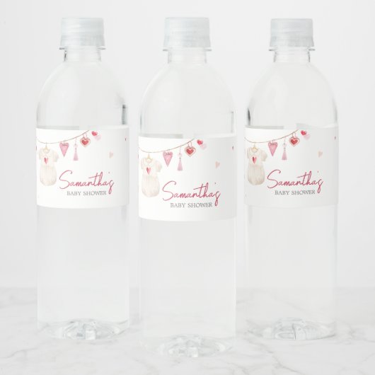 Étiquette Pour Bouteilles D'eau Baby shower Valentine Sweetheart (Bouteilles)
