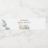 Étiquette Pour Bouteilles D'eau Baby shower Zoo Wild One (Étiquettes simples)