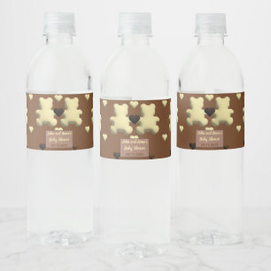 Étiquette Pour Bouteilles D'eau Balise Baby shower bouteille d'eau de l'ours de ch