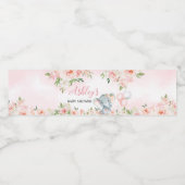 Étiquette Pour Bouteilles D'eau Ballons d'éléphant rose (Étiquettes simples)