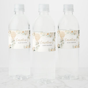 Étiquette Pour Bouteilles D'eau Balloon vert Baby shower neutre genre
