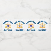 Étiquette Pour Bouteilles D'eau Bar Mitzvah Star David (Étiquettes simples)