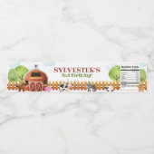 Étiquette Pour Bouteilles D'eau Barnyard Farm Animaux fête d'anniversaire (Étiquettes simples)