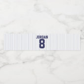Étiquette Pour Bouteilles D'eau Baseball Jersey - Sports Thème Anniversaire (Étiquettes simples)