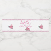 Étiquette Pour Bouteilles D'eau Basket Anniversaire, Parties scintillant douce 16 (Étiquettes simples)