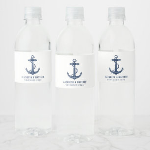 Étiquette Pour Bouteilles D'eau Bateau Ancre Plage Maison de mariage Faveurs Perso
