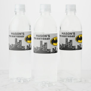 Étiquette Pour Bouteilles D'eau Batman - Gotham City   Anniversaire