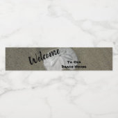 Étiquette Pour Bouteilles D'eau Beach Home Sand Dollar Photo House Bienvenue à l'i (Étiquettes simples)