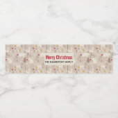 Étiquette Pour Bouteilles D'eau Bears & Deer Nordic Motif Noël (Étiquettes simples)