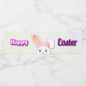 Étiquette Pour Bouteilles D'eau Beau lapin de Pâques 2 (Étiquettes simples)