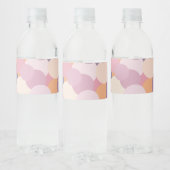 Étiquette Pour Bouteilles D'eau Beaux cercles roses (Bouteilles)