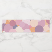 Étiquette Pour Bouteilles D'eau Beaux cercles roses (Étiquettes simples)