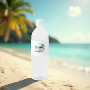 Étiquette Pour Bouteilles D'eau Bébé à bord Baby shower de plage à thème Surf