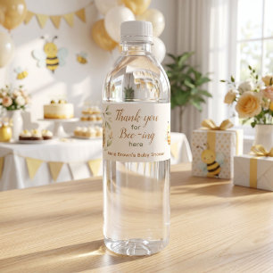 Étiquette Pour Bouteilles D'eau Bébé Bee Merci d'être là Lui ou Elle