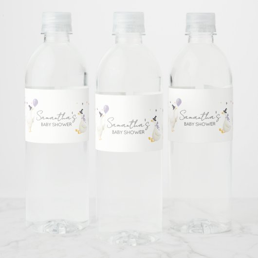 Étiquette Pour Bouteilles D'eau Bébé Dinde Soirée de Bébé (Bouteilles)