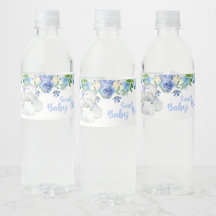 Bébé éléphant baby shower bouteille d'eau étiquett